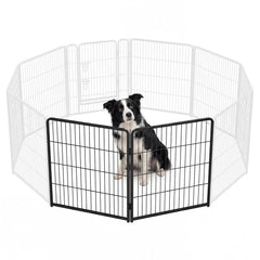 NEWBULIG parc-chien interieur 32p 2-panneaux: espace sécurisé pour votre chien.