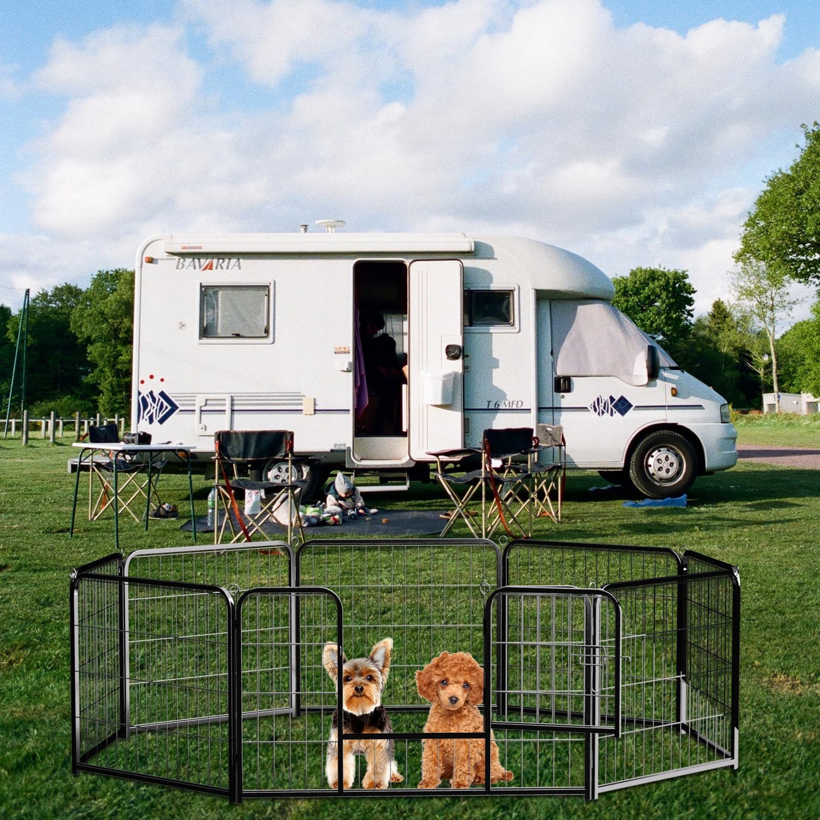 NEWBULIG parc chien multi-animaux – convient aussi pour lapins et chiots