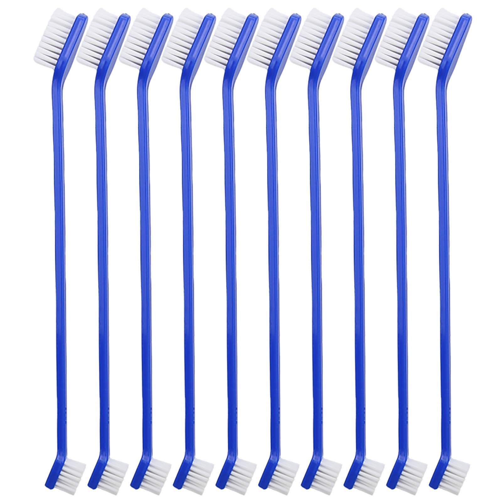 Brosse dentaire Newday bleu, tête petite adaptée aux petits chiens et chats.