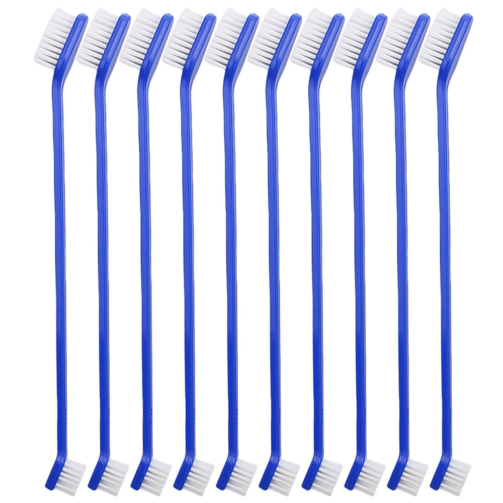 Brosse dentaire Newday bleu, tête petite adaptée aux petits chiens et chats.