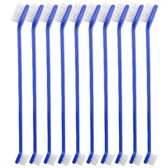 Brosse dentaire Newday bleu, tête petite adaptée aux petits chiens et chats.