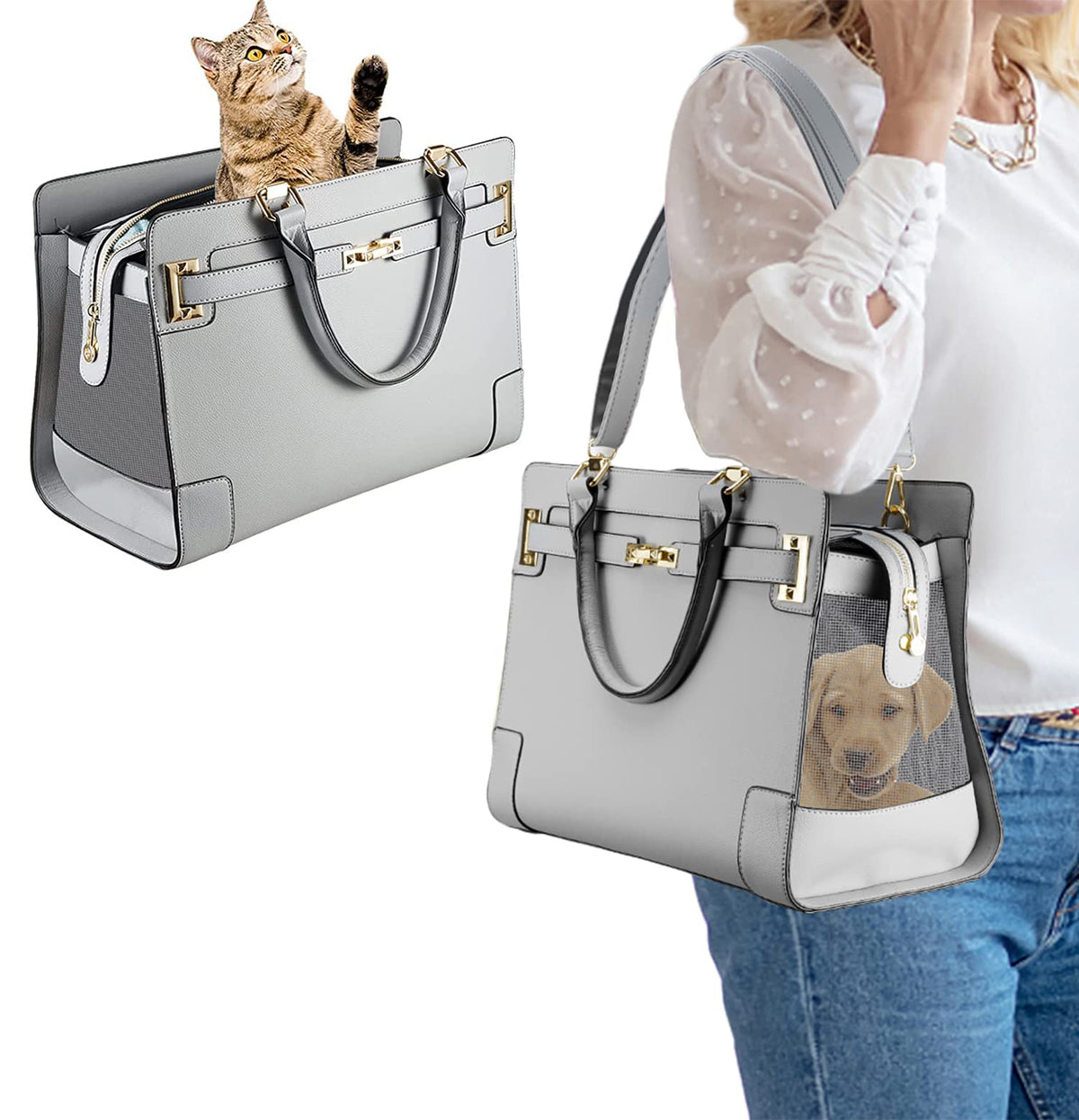 Le sac-chien NewEle avec bandoulière mode offre un transport élégant et pratique.