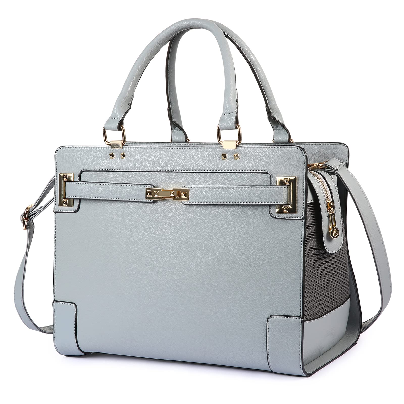 Le sac-chien NewEle compact design PU est léger et facile à transporter.