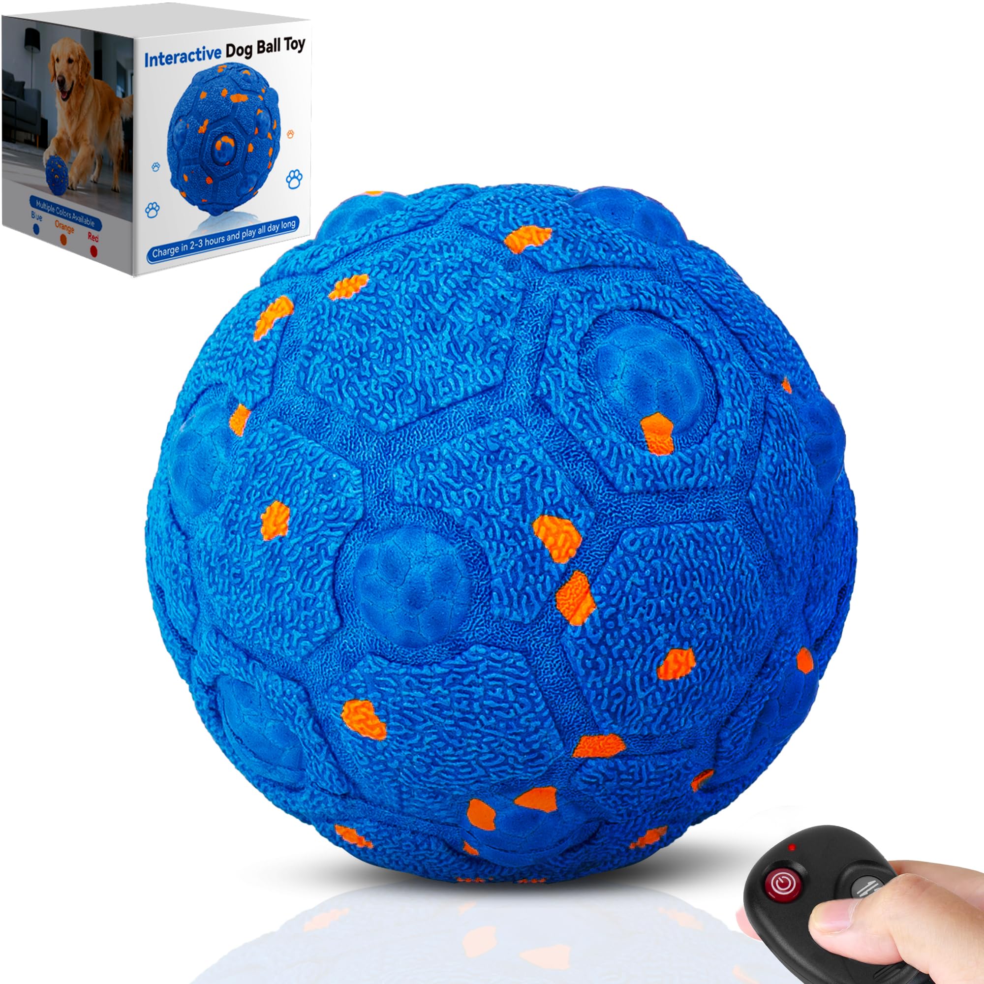 Newget balle interactive pour chien avec télécommande, stimulation et distraction.