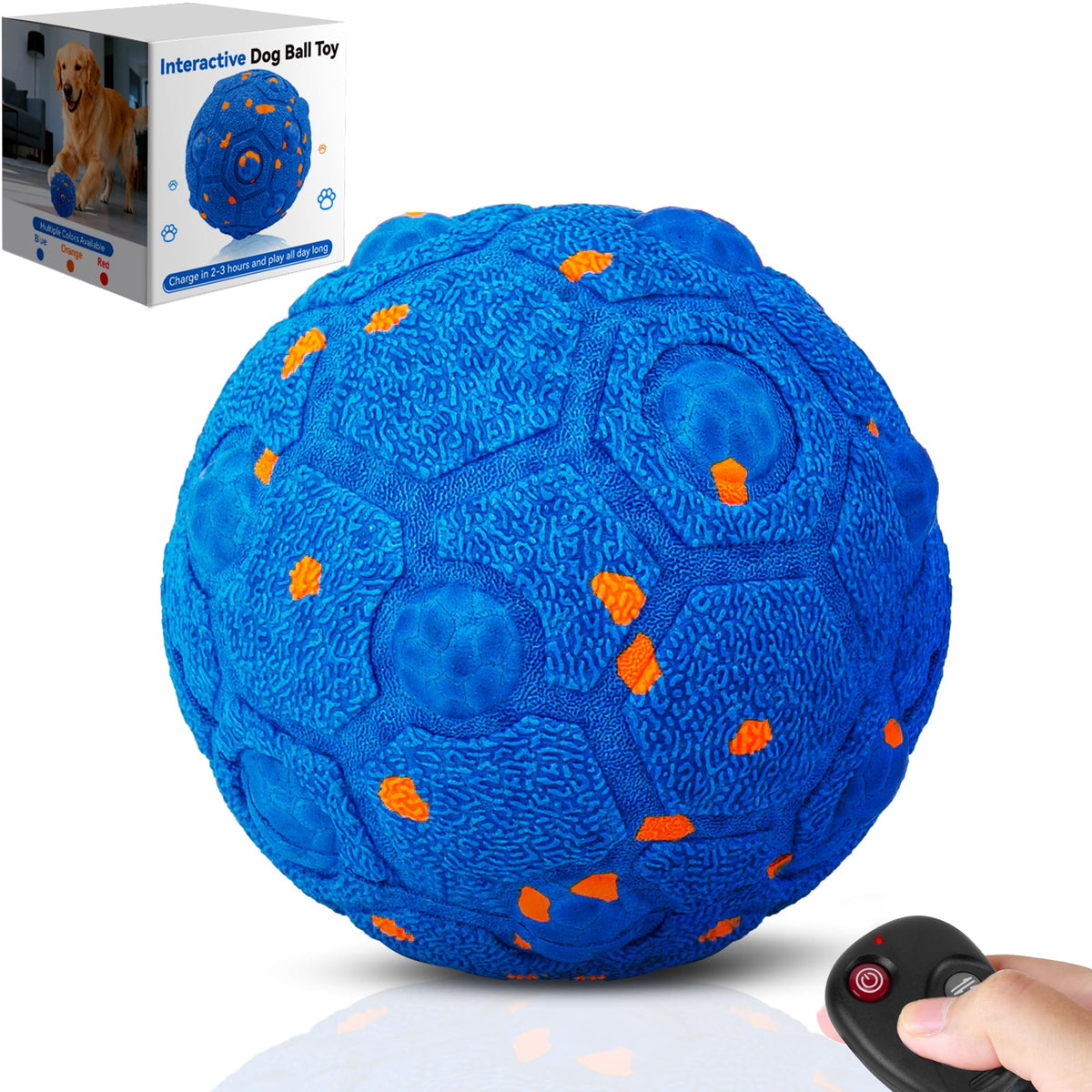 Newget balle interactive pour chien avec télécommande, stimulation et distraction.