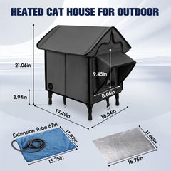 Newget interieur-spacieux-maison-chat-chauffee: espace confortable pour chats.