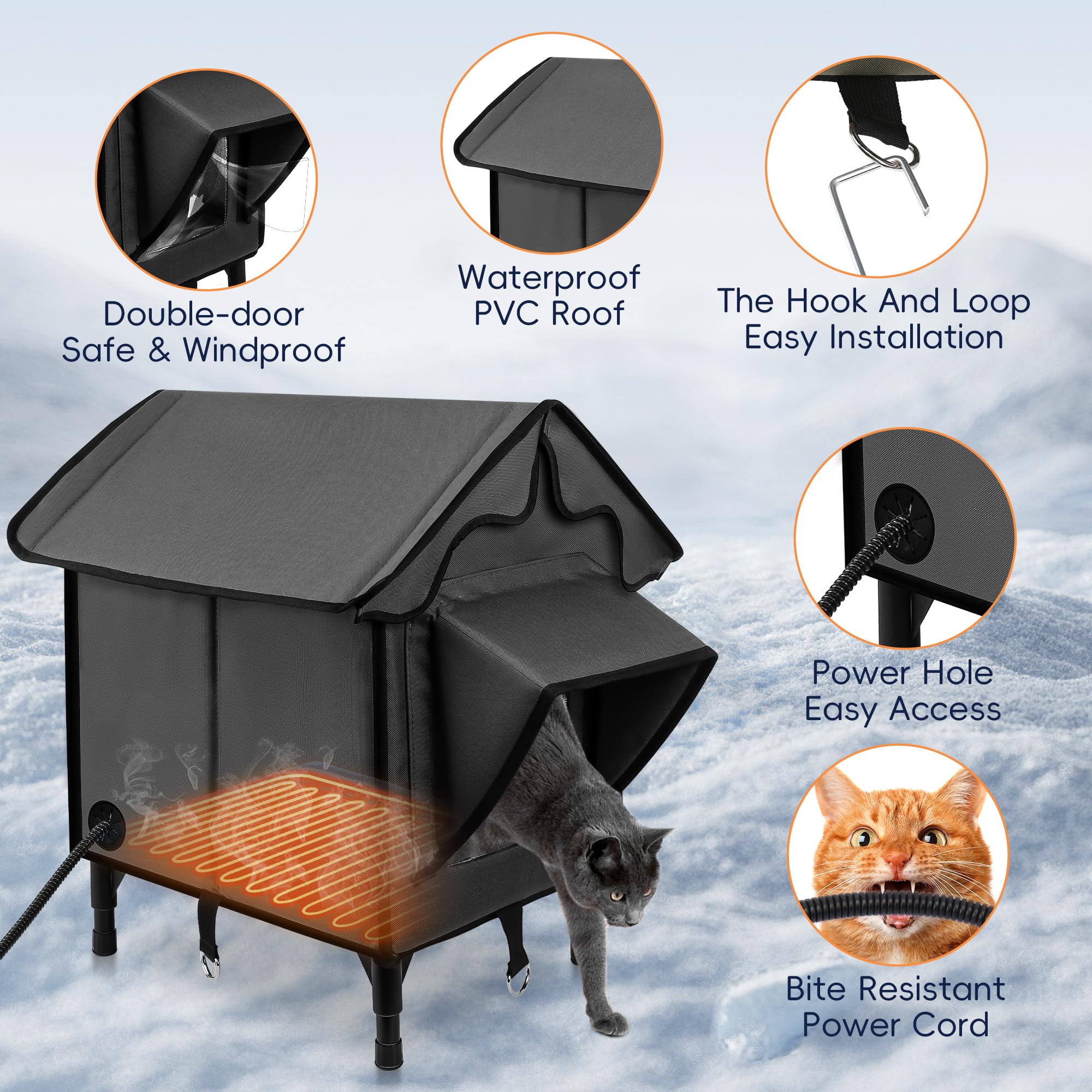 Newget materiau imperméable et thermique, protection contre pluie et froid