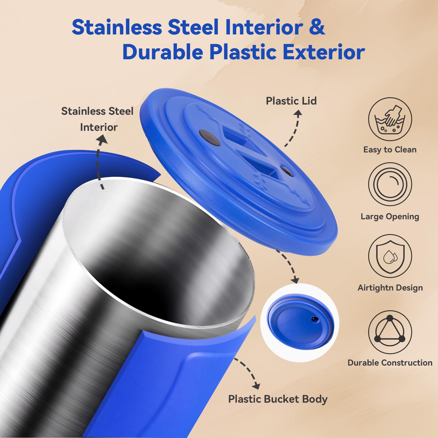 Newget systeme etanche double-verrou: fermeture fiable pour garder les aliments frais.