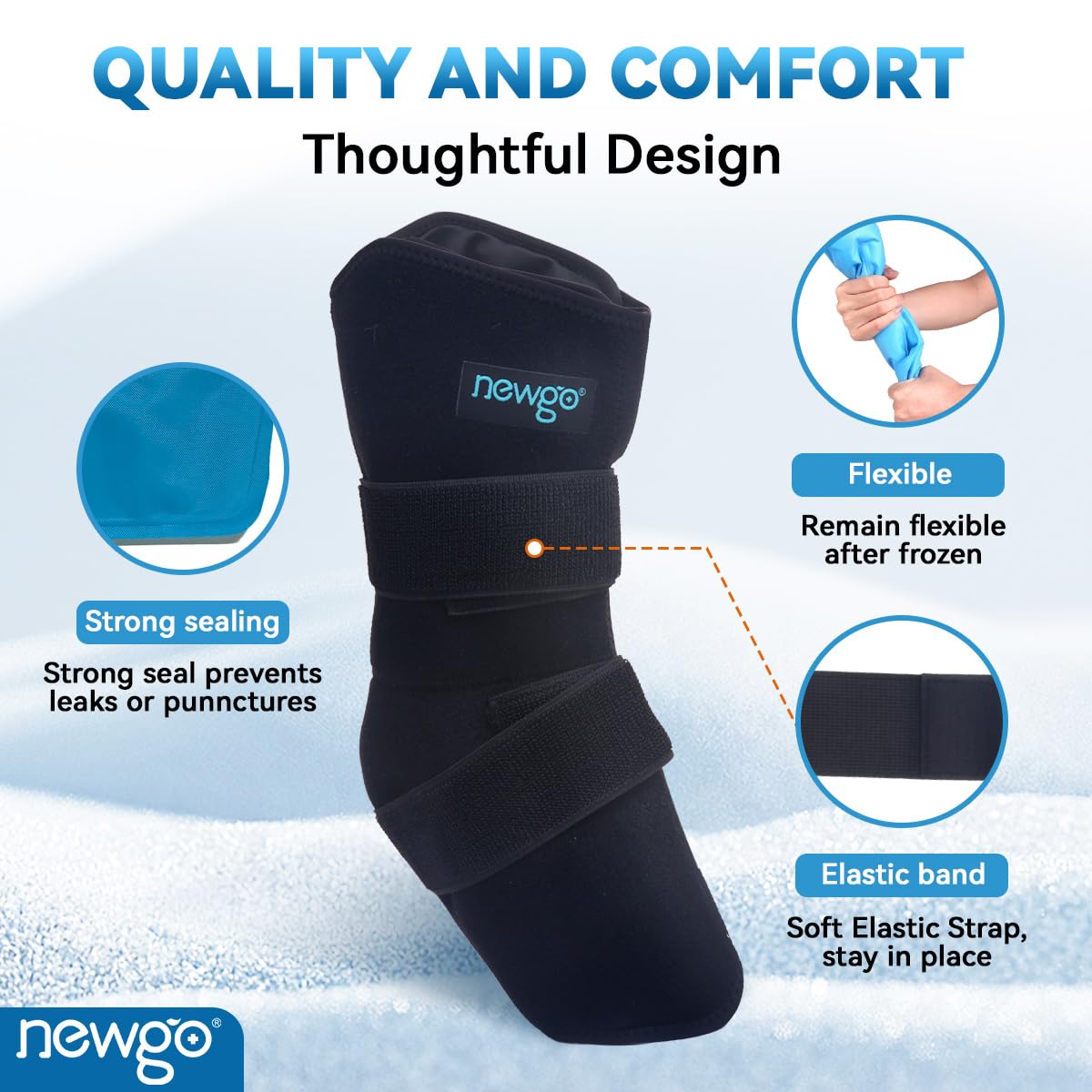 NEWGO design contour 3D: ajuste parfaitement les articulations.