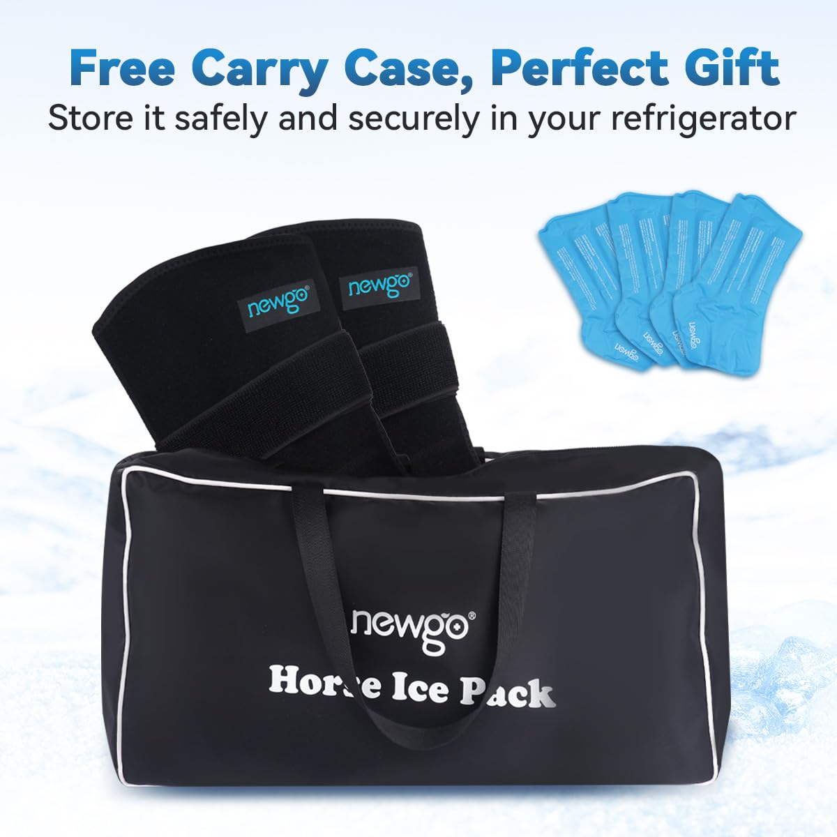 NEWGO gel froid: poche isolée pour un refroidissement durable.
