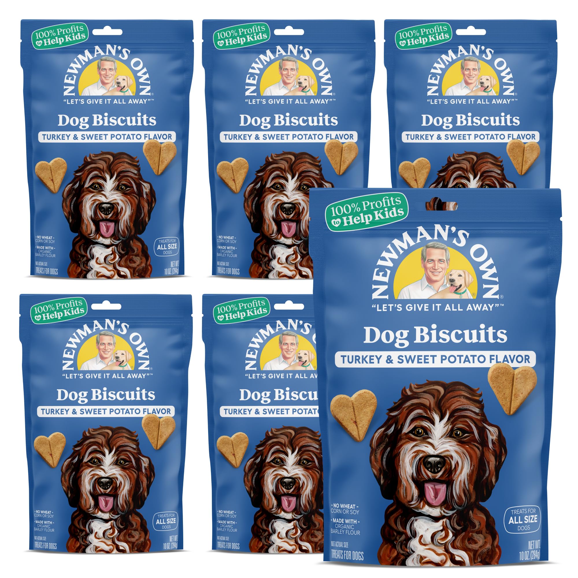 Newman's Own biscuits chien dinde patate douce lot 6 pour entrainement