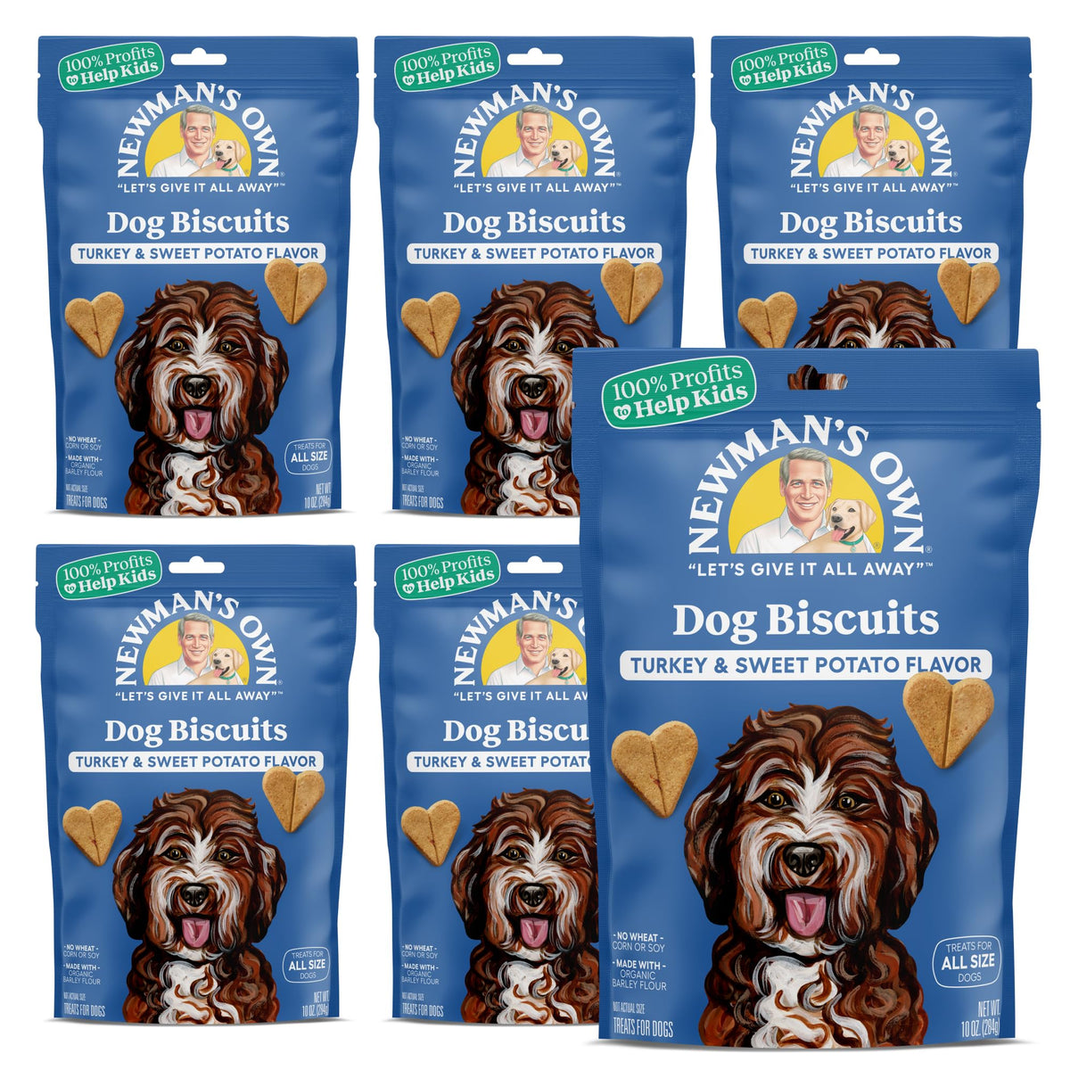Newman's Own biscuits chien dinde patate douce lot 6 pour entrainement