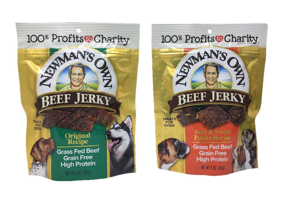 Friandise boeuf seche Newman's Own pour chien, saveur originale et protéines.