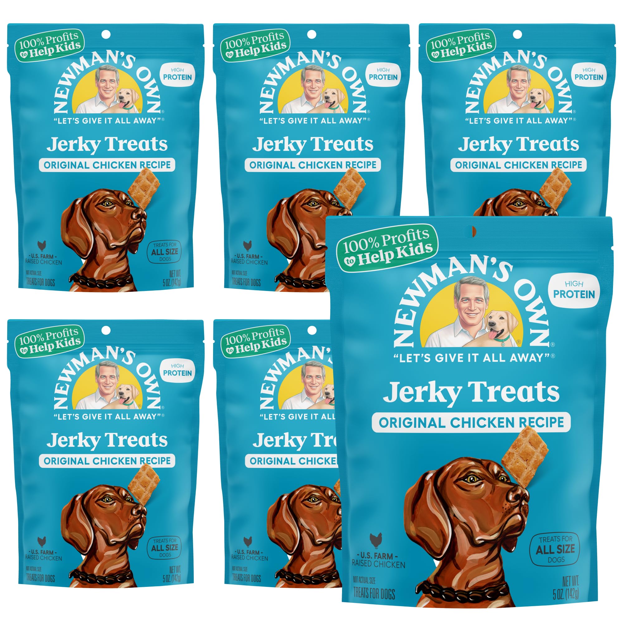 Newman's Own Chicken Jerky : sachet refermable pour conserver la fraîcheur entre les séances.