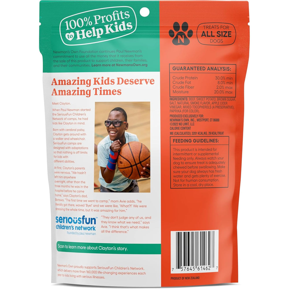 Texture moelleuse Newman's Own, idéale pour chiens actifs
