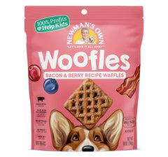 Newman's Own Woofles gaufre bacon-framboise: friandise tendre pour récompenser lors de l'entraînement.