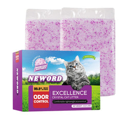 NEWORD Cristaux Litière pour chat avec parfum lavande pour fraîcheur durable.