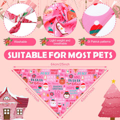Bandana rose Saint-Valentin Newwiee pour chien grand, variété de motifs.
