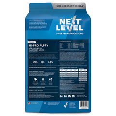 Next Level HI-PRO Puppy : croquettes brunes et croquantes pour chiens actifs.