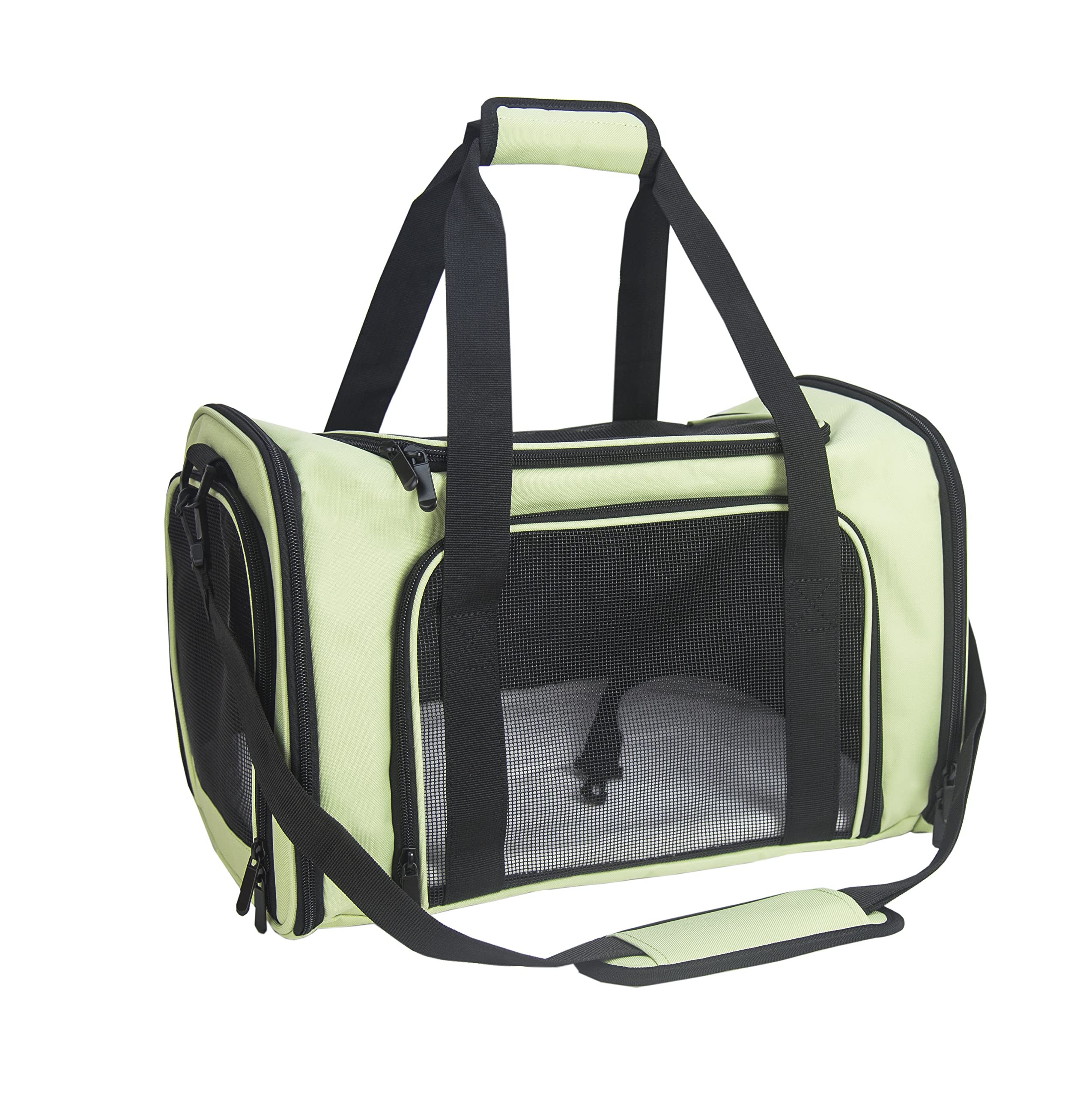 NextFri sac de transport doux pour chat et chien grande verte, pratique et spacieux.