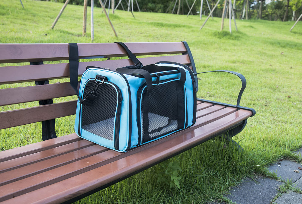 NextFri sac bleu pliable et portable, rangement facile après utilisation.