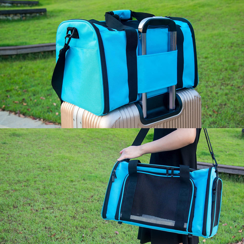 NextFri sac bleu avec poignées rembourrées pour le transport pratique.
