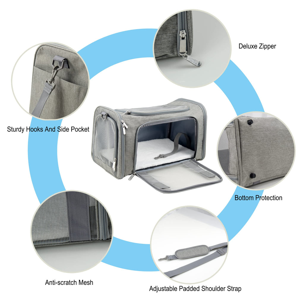 NextFri transport souple gris, base amovible pour surface stable.