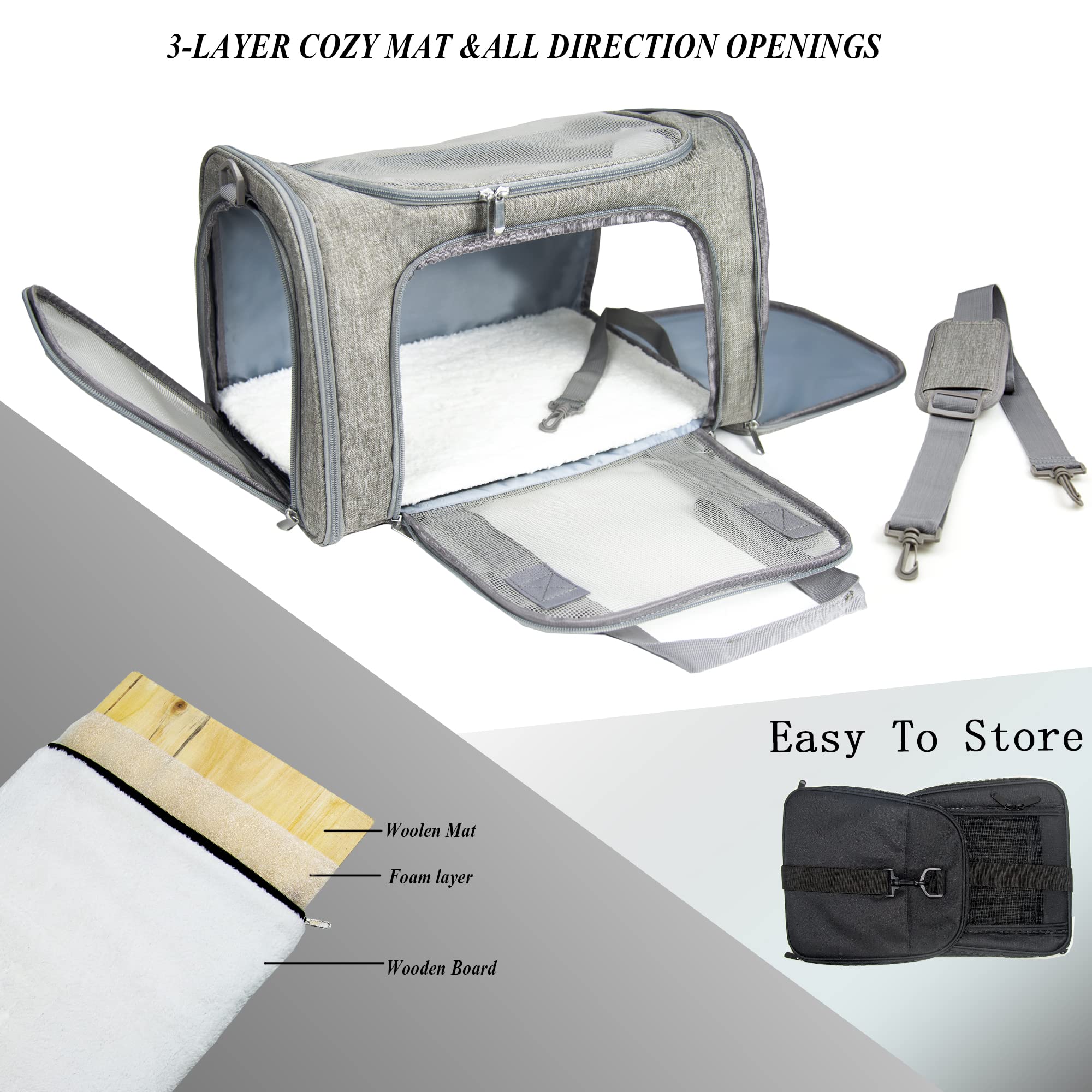 NextFri transport souple gris, porte latérale pour ventilation.