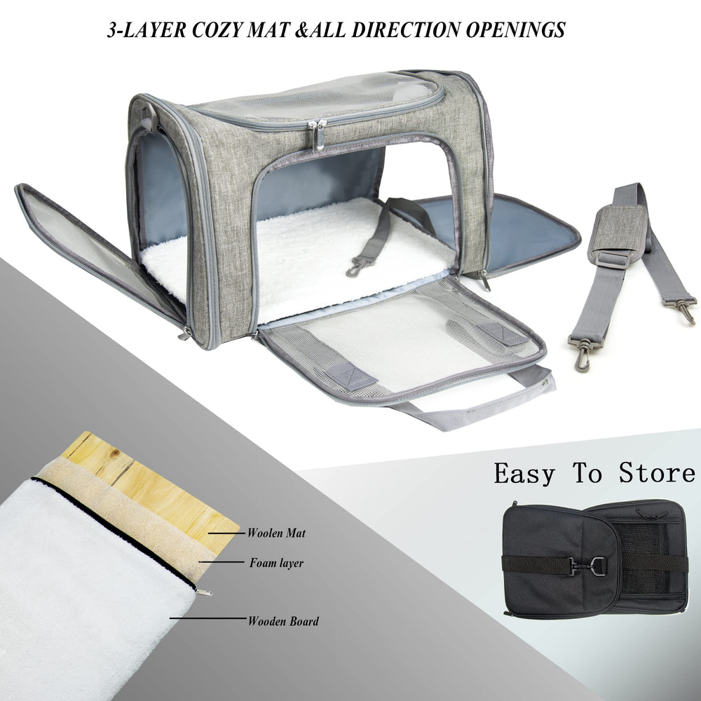 NextFri transport souple gris, porte latérale pour ventilation.
