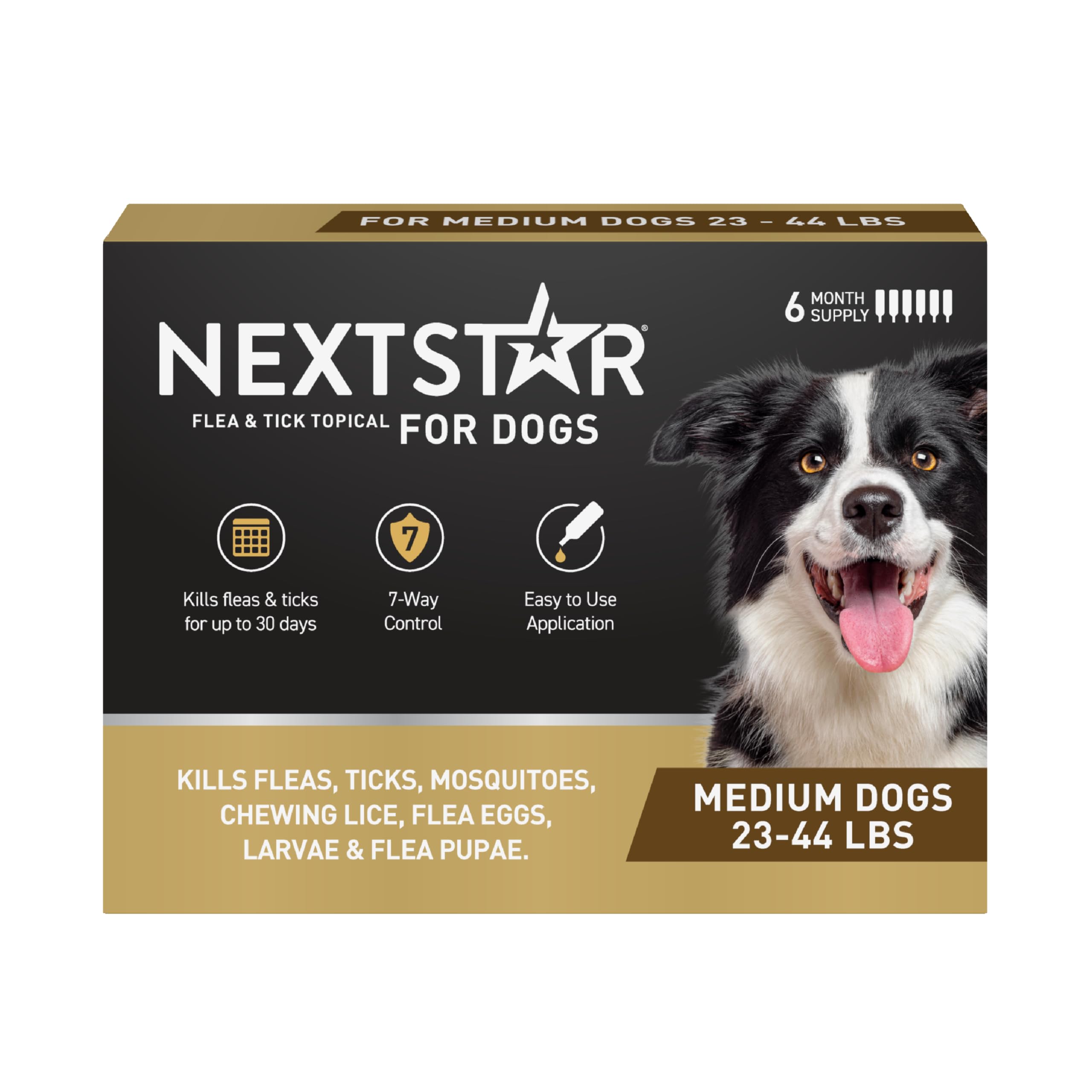 NEXTSTAR flacon-topique protégeant le chien contre puces et tiques.