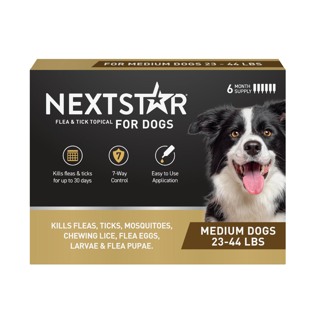 NEXTSTAR flacon-topique protégeant le chien contre puces et tiques.