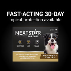 Produit étanche NEXTSTAR offrant une protection durable contre puces et tiques.