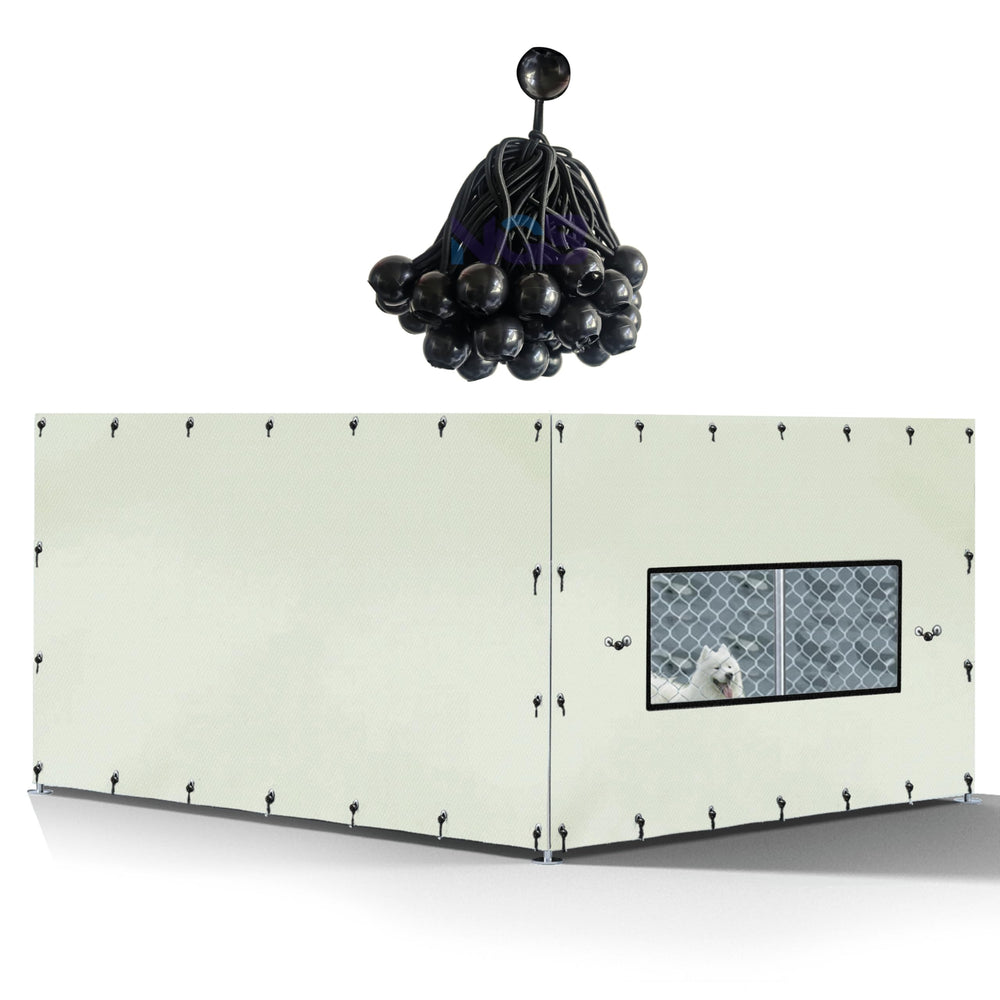 Housse de chenil extérieur NGB 10x10 pour protéger du soleil et de la pluie.