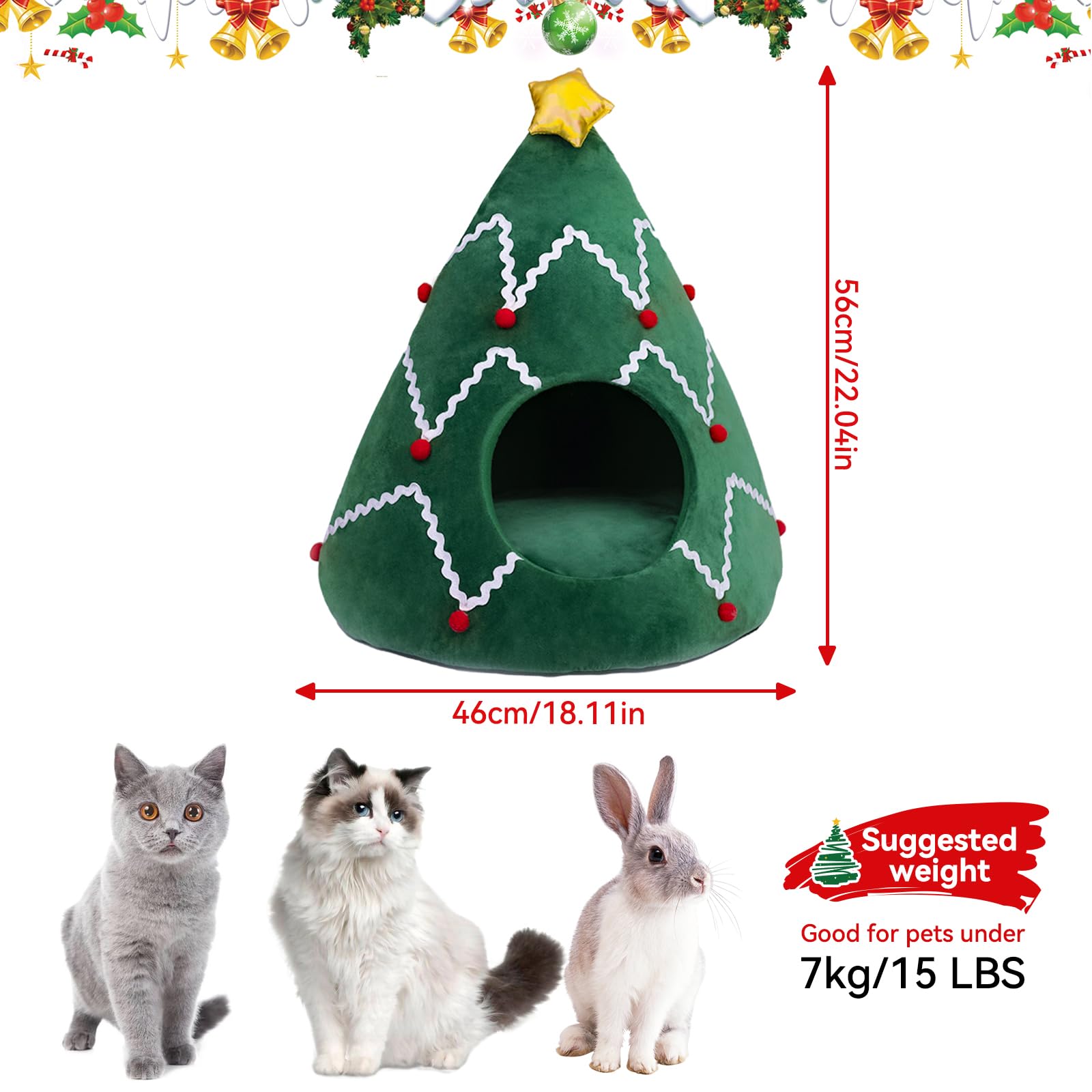 Dimensions: diametre 16,9 pouces, hauteur 20,8 pouces pour petits animaux.