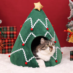 Lit chat NIBESSER arbre de Noël, espace douillet et sécurisé.