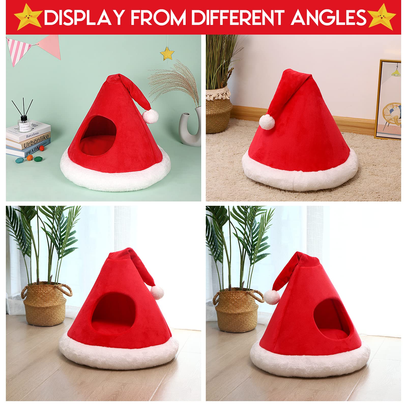 NIBESSER-tente-chat-doux-interieur-amovible, se transforme en lit facilement.