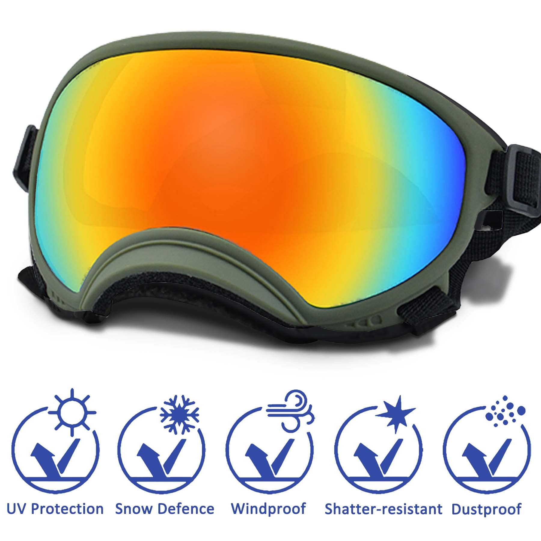 Lunettes NICERINC PET pour chien grand – sangle réglable sûre.