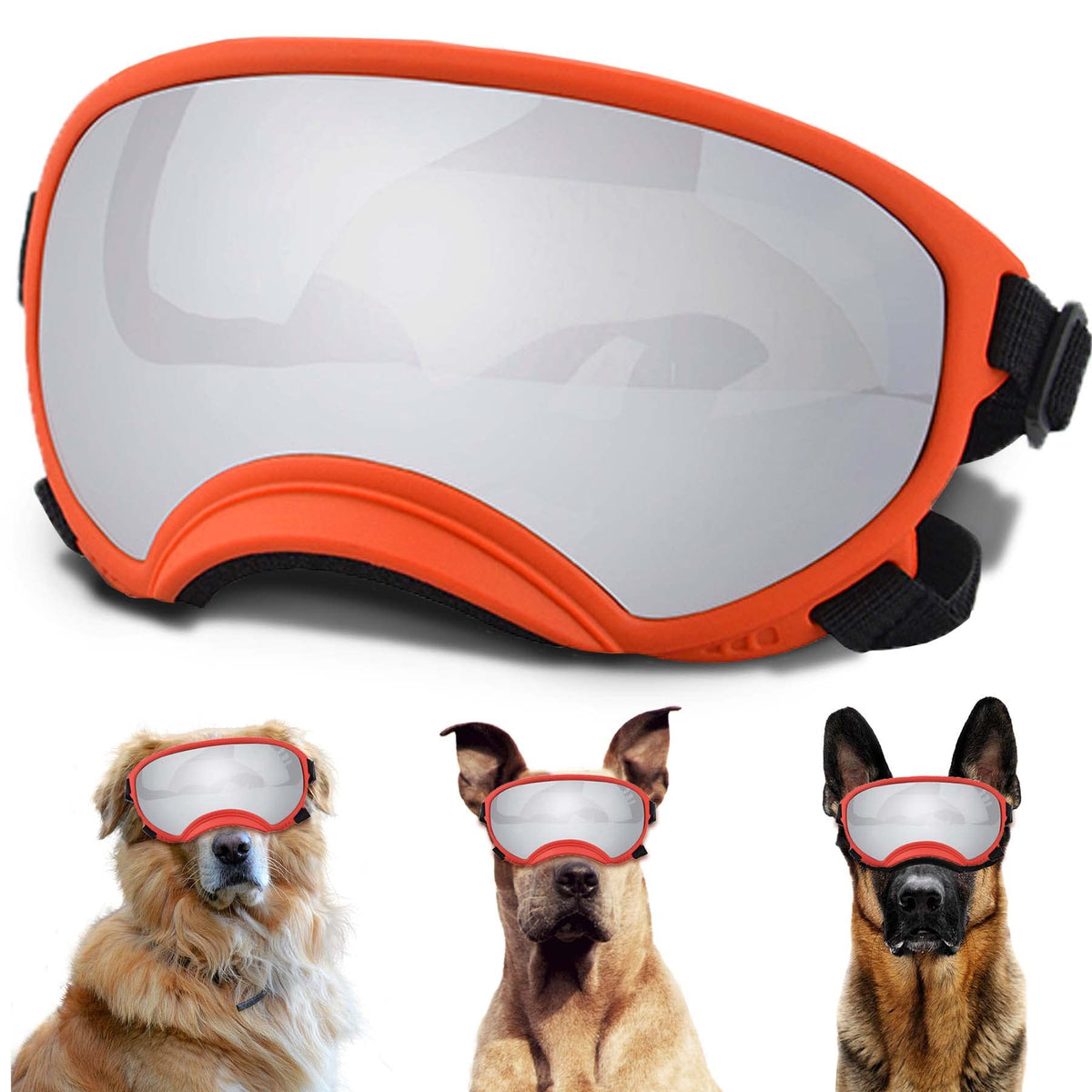 Lunettes NICERINC PET pour chien avec grande protection UV et ajustement confortable.