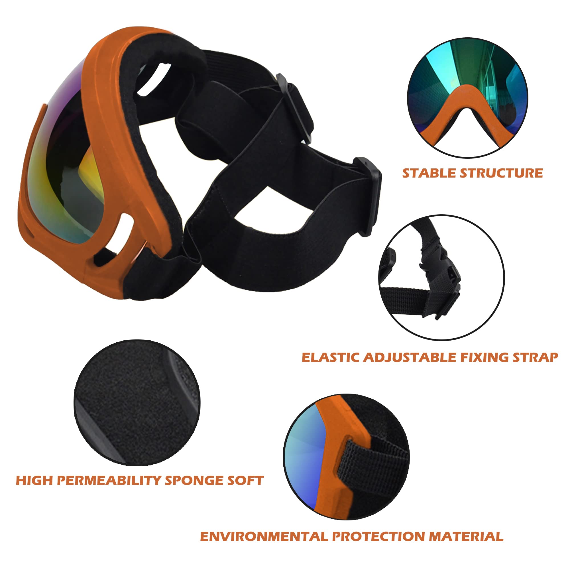 NICERINC PET lunettes-chien-grand verres polycarbonate pour une vision claire et UV.