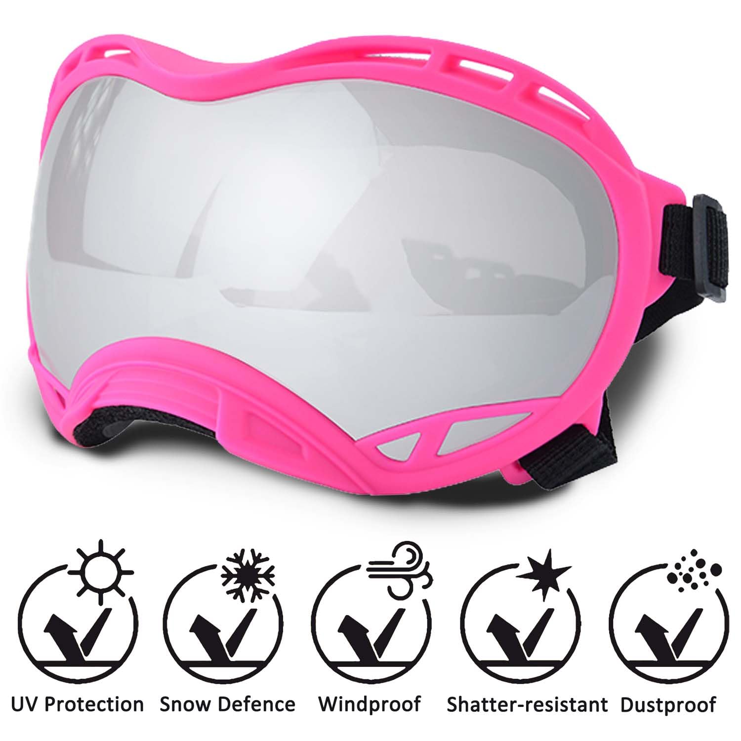 NICERINC PET lunettes chien avec lanière réglable pour ajustement sûr.