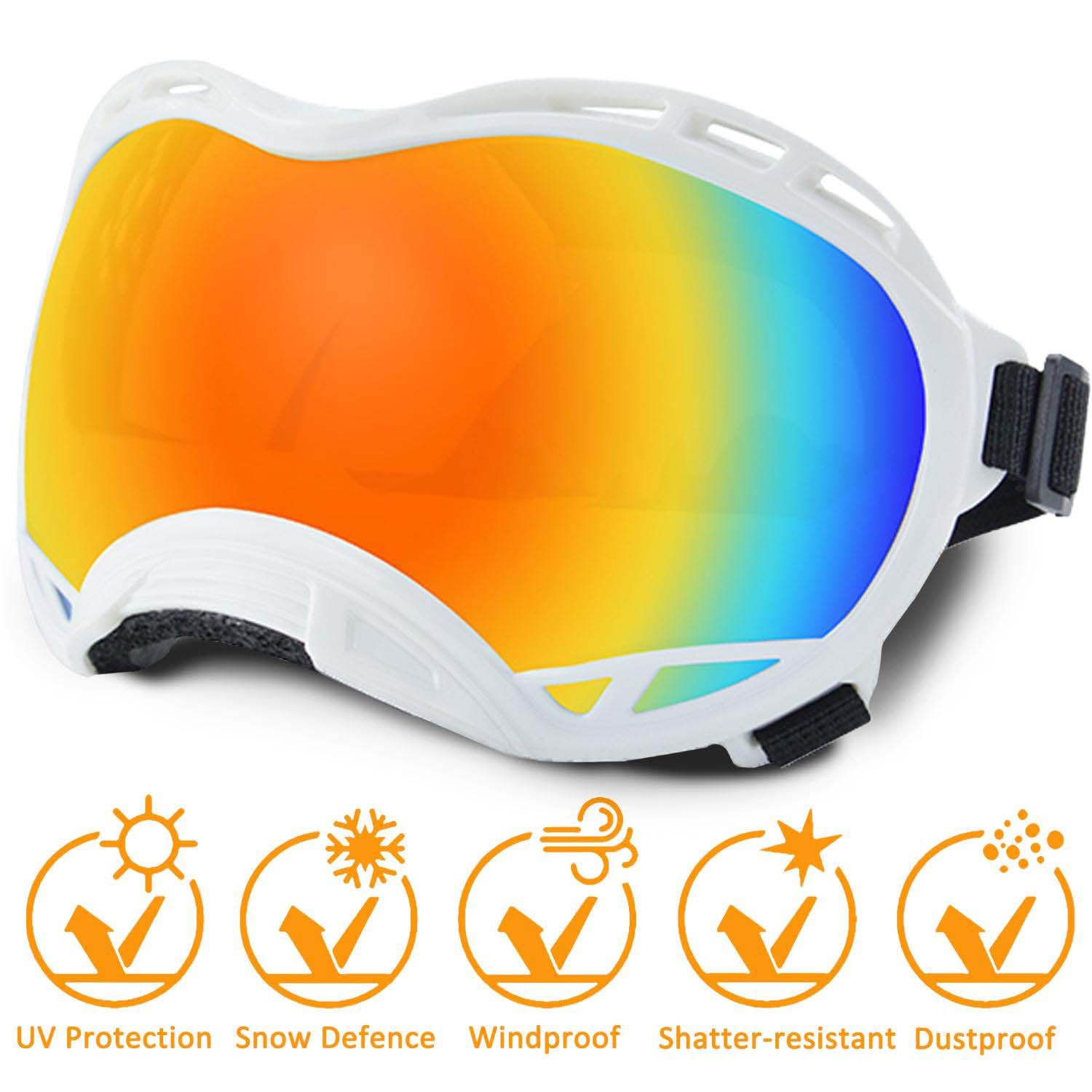 NICERINC PET Lunettes chien lentilles PC cadre TPU pour confort durable.