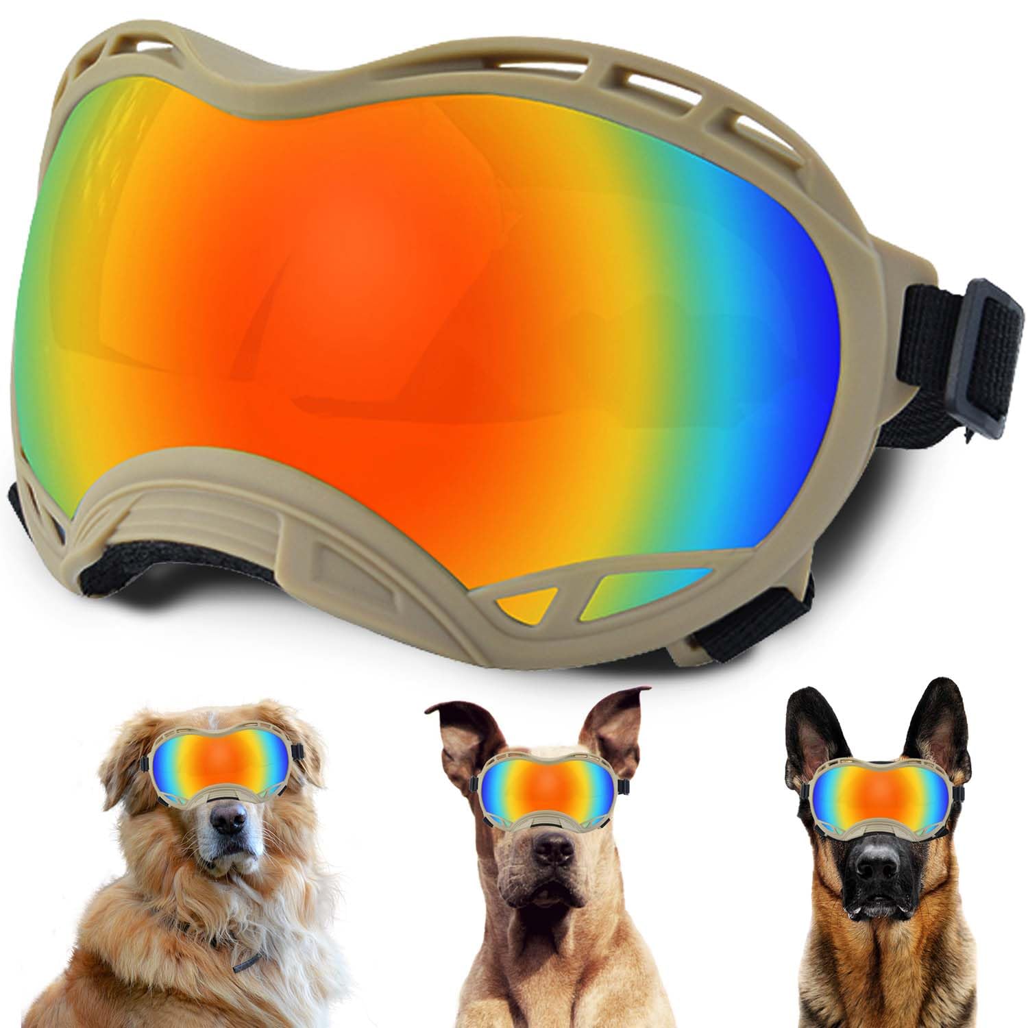 NICERINC PET lunettes chien: protection UV fiable pour aventures en plein air.