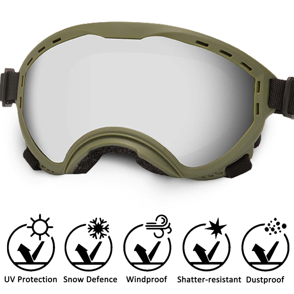 Lentilles UV400 NICERINC PET protégeant les yeux du chien lors des sorties.