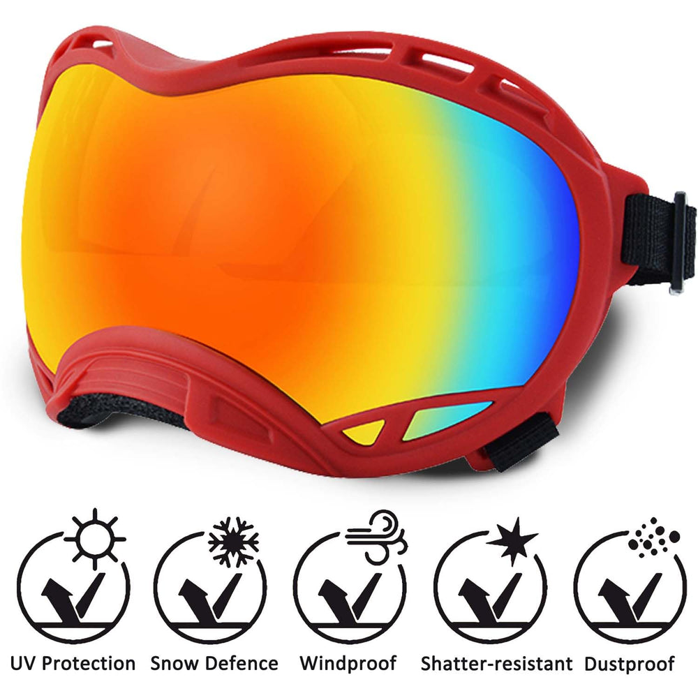 Lunettes NICERINC PET reglables pour chien, ajustement sûr et confortable.