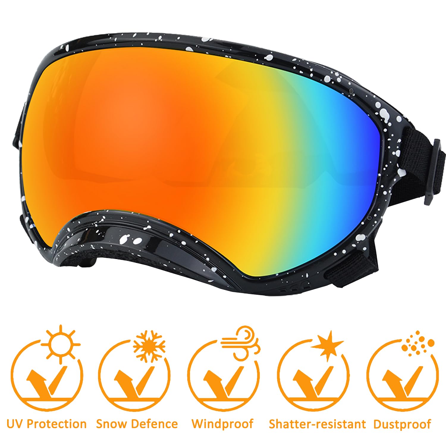 NICERINC PET lunettes-chien-sangle reglable, ajustement rapide pour toutes les morphologies.