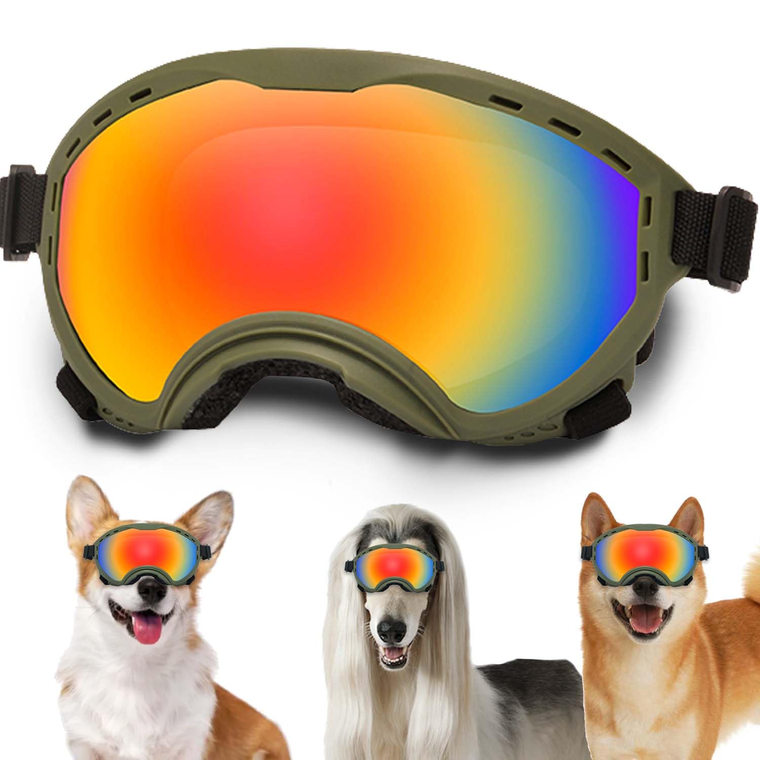 Lunettes NICERINC PET pour chien avec lentilles UV400, protection des yeux.