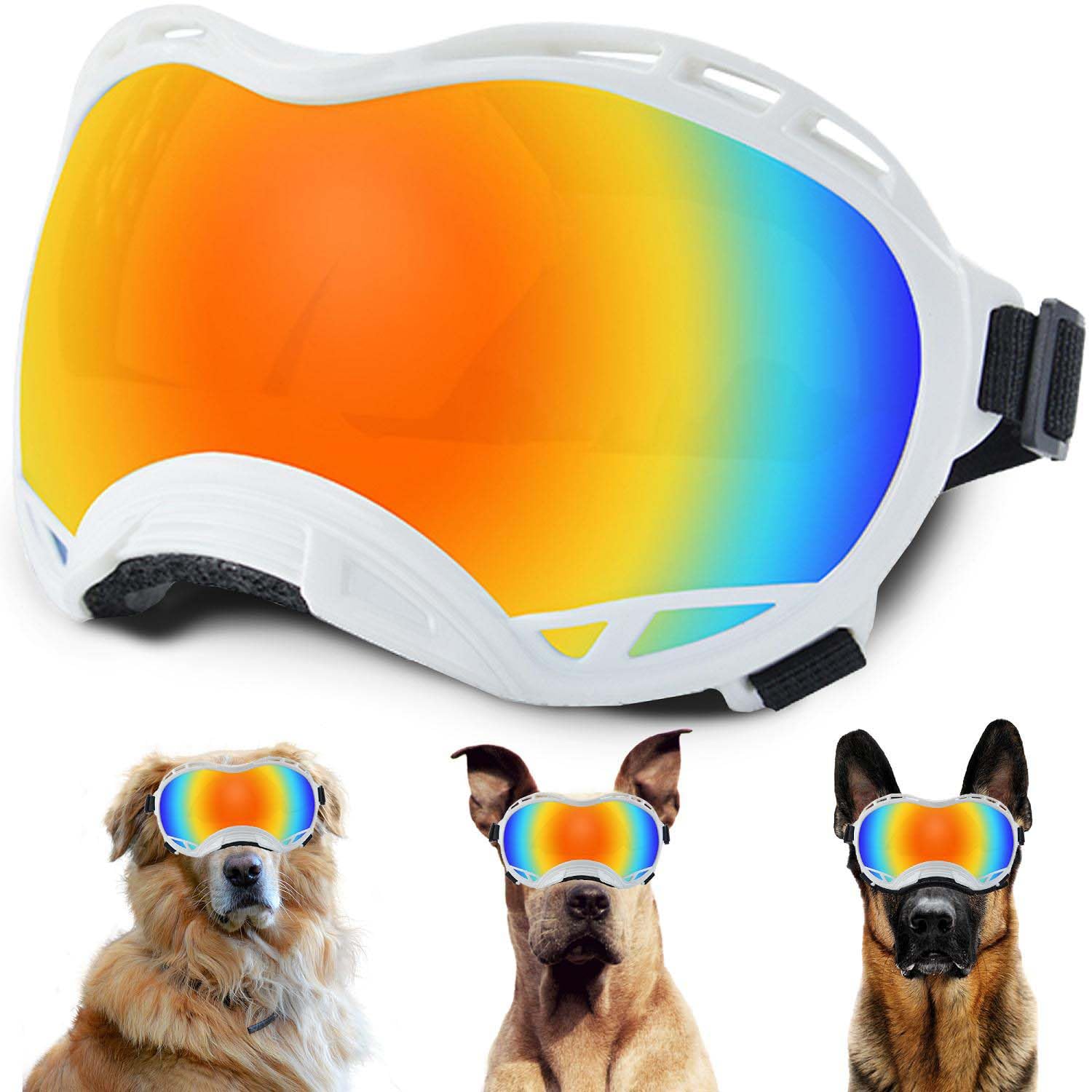 NICERINC PET Lunettes chien UV400 protection pour activités extérieures.