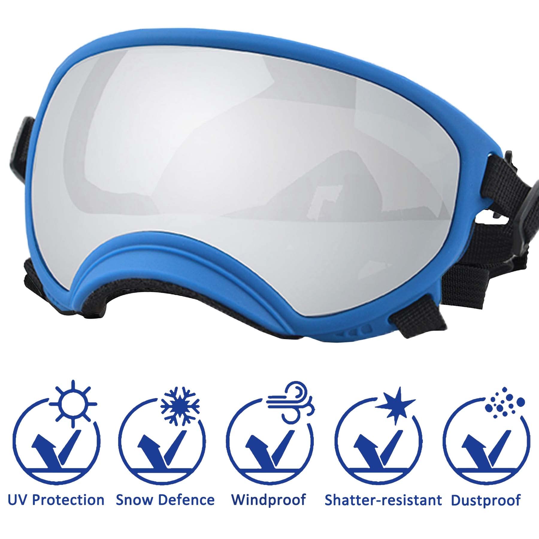 NICERINC PET lunettes chien dos, design léger et confortable.