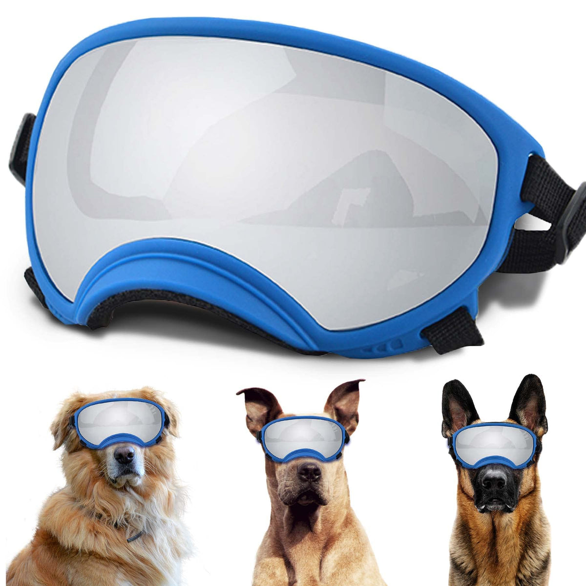 NICERINC PET lunettes chien face-avant, protection UV des yeux.