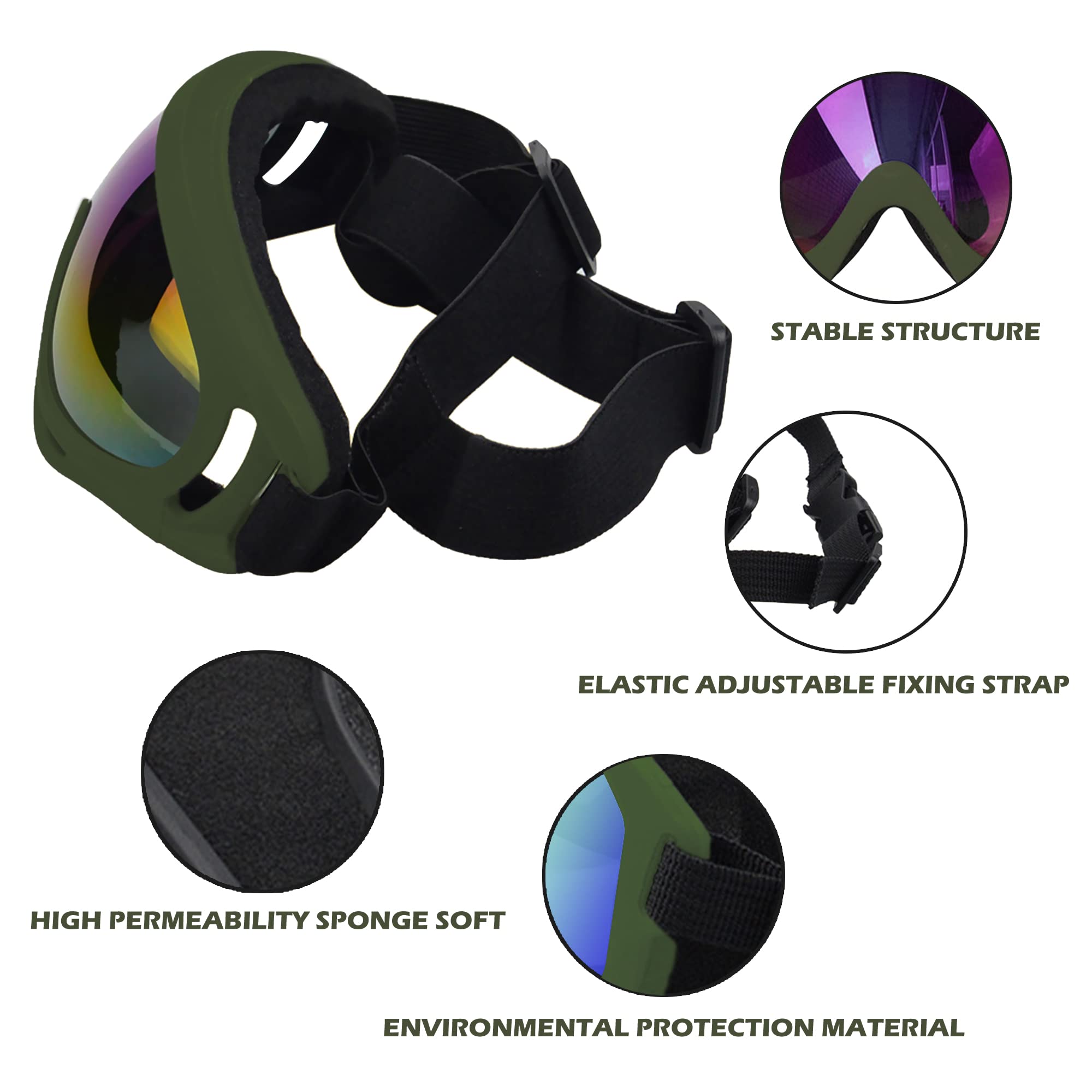 NICERINC PET Lunettes chien grand - protection UV efficace
